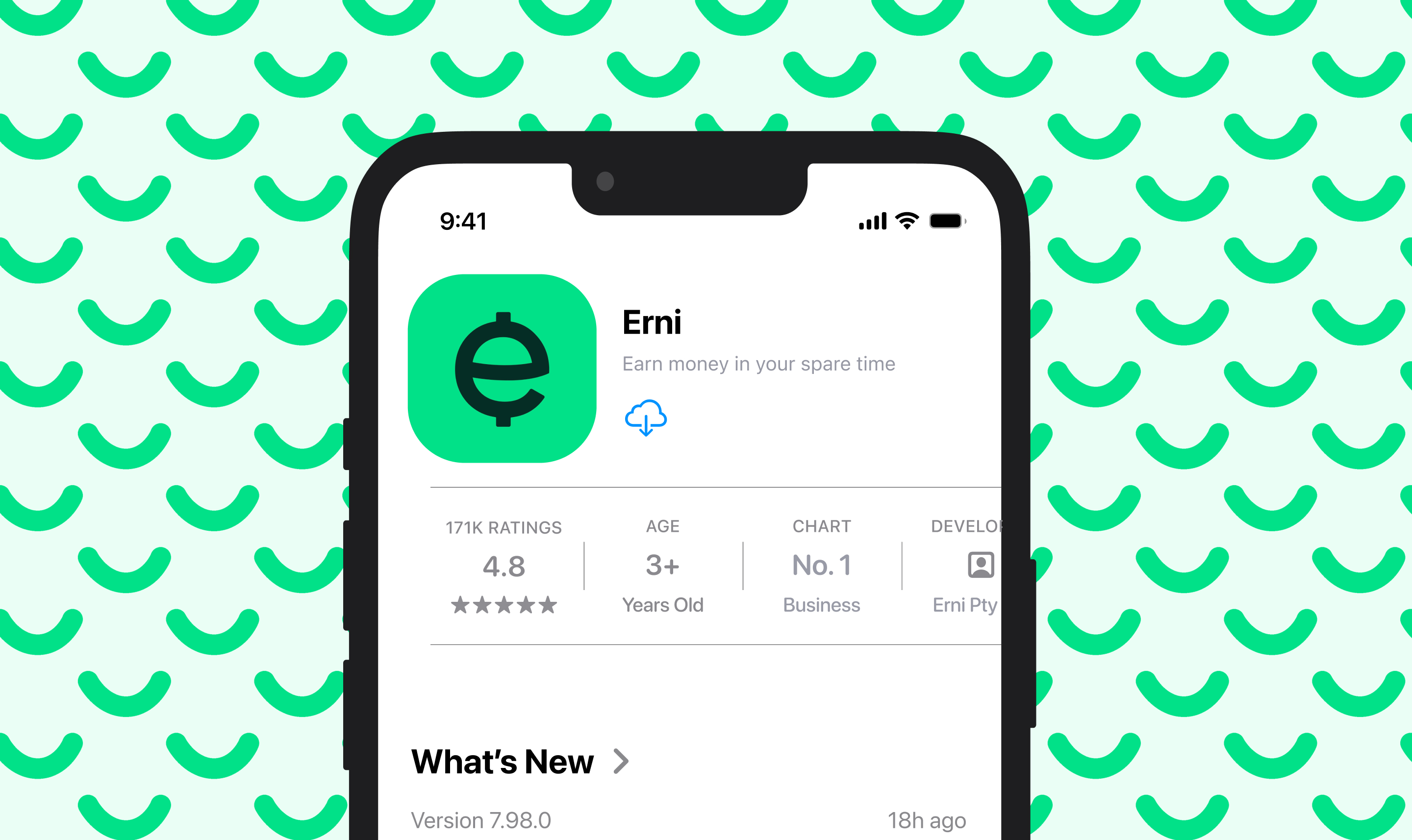 Erni App Store listing screenshots — iOS launch assets