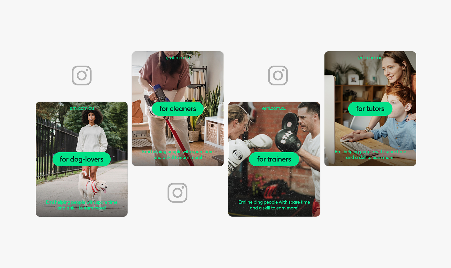 Erni Instagram social grid — brand presence and content system