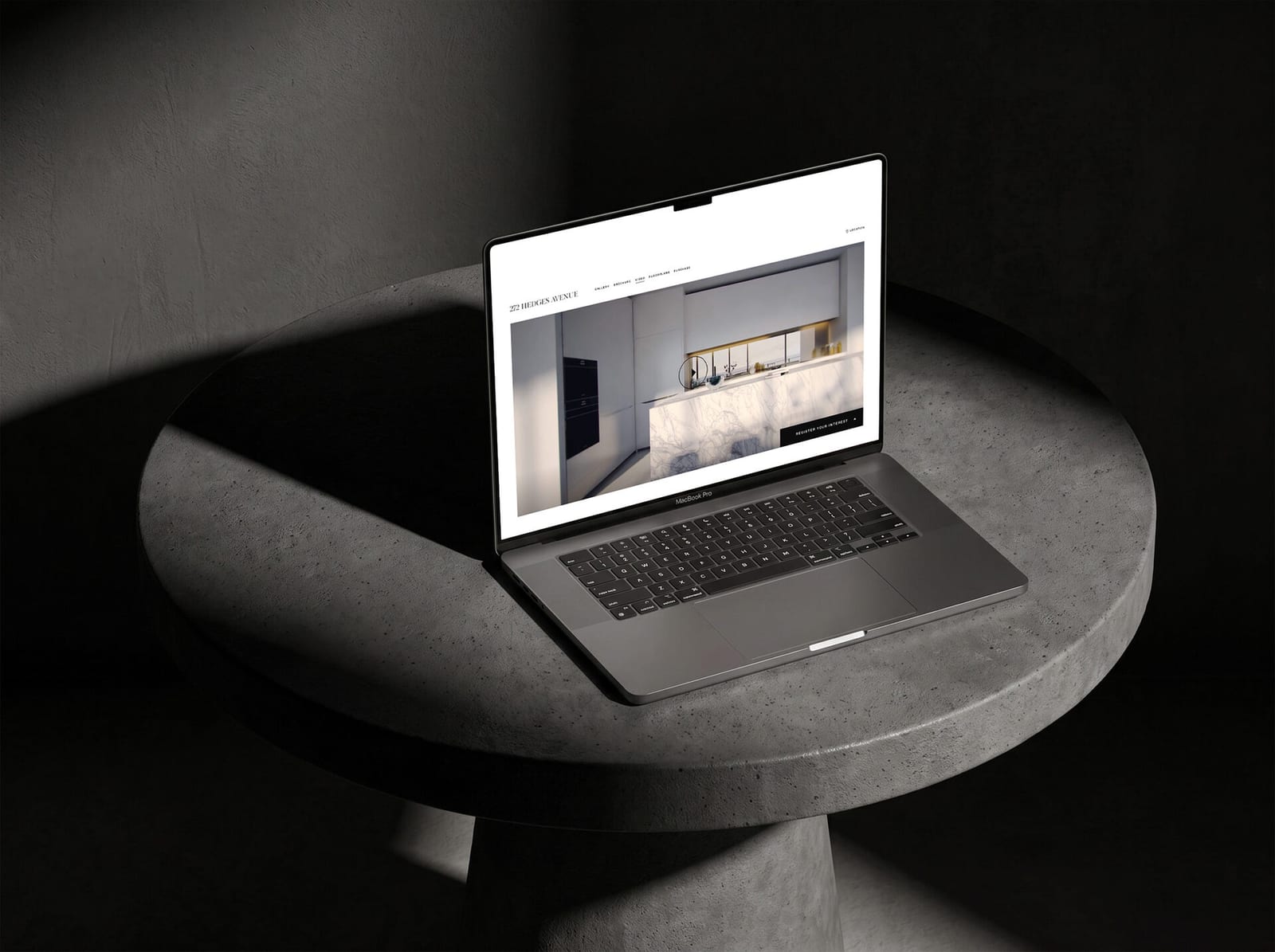 Sunland project website on laptop
